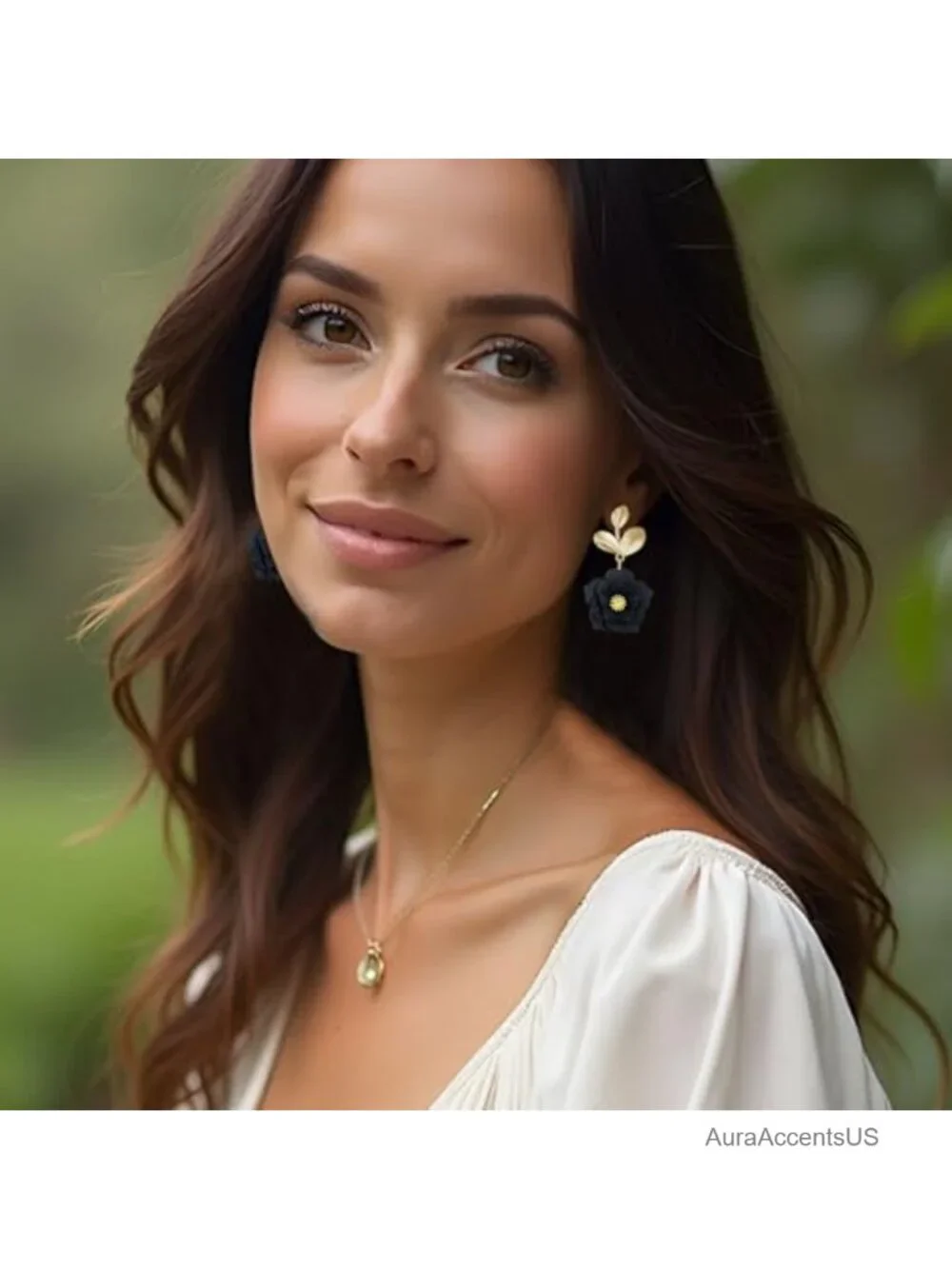 Bohemian Floral Leaf Stud Earrings Lightweight Acrylic Summer Jewelry